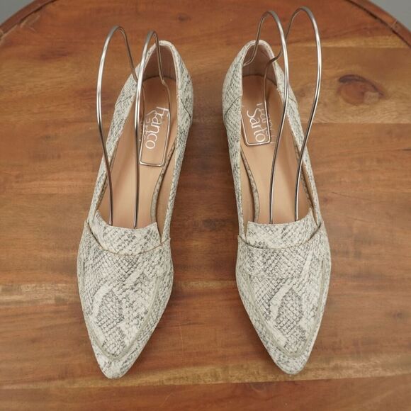 Franco Sarto Womens Sansa Pointed Toe Loafers Size 9 M Man Made Snake Print - Picture 8 of 11
